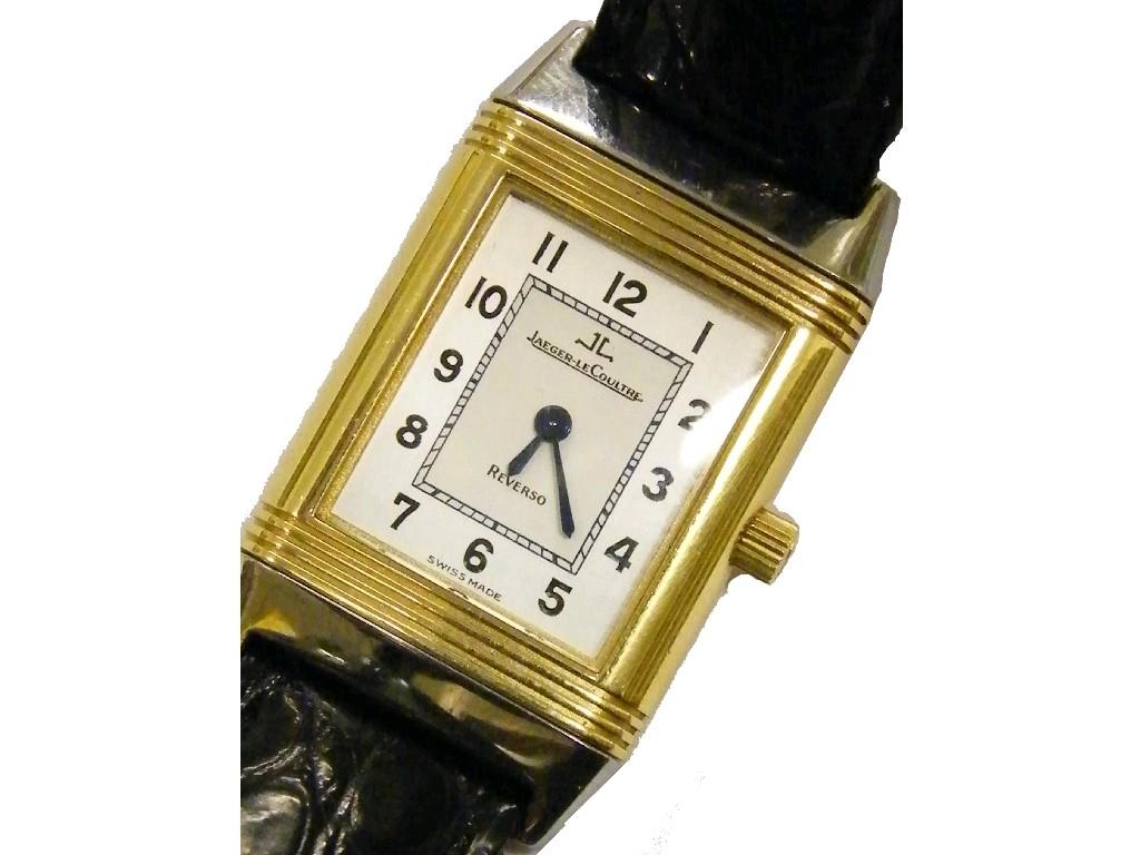 Appraisal: - -A Jaeger Le Coultre Reverso bi-colour lady's wristwatch case