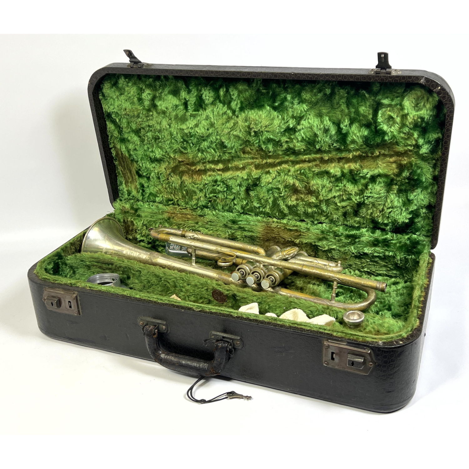 Appraisal: Artist Elkhart Musical Instrument Trumpet in Case Dimensions H inches