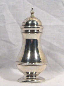 Appraisal: A George II style silver bun pepper hallmarked Birmingham