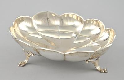 Appraisal: A Sterling Silver Oval Tri-Footed Dish Marked on the underside