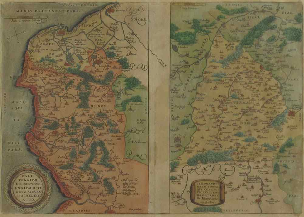 Appraisal: ORTELIUS THEATRUM FRENCH MAP From the printing page double map