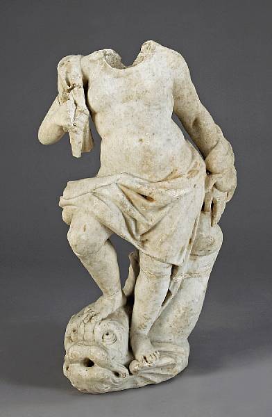 Appraisal: late th century The torso figure of Venus astride a