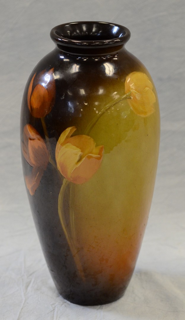 Appraisal: JB Owens Utopian vase standard glaze minor crazing h