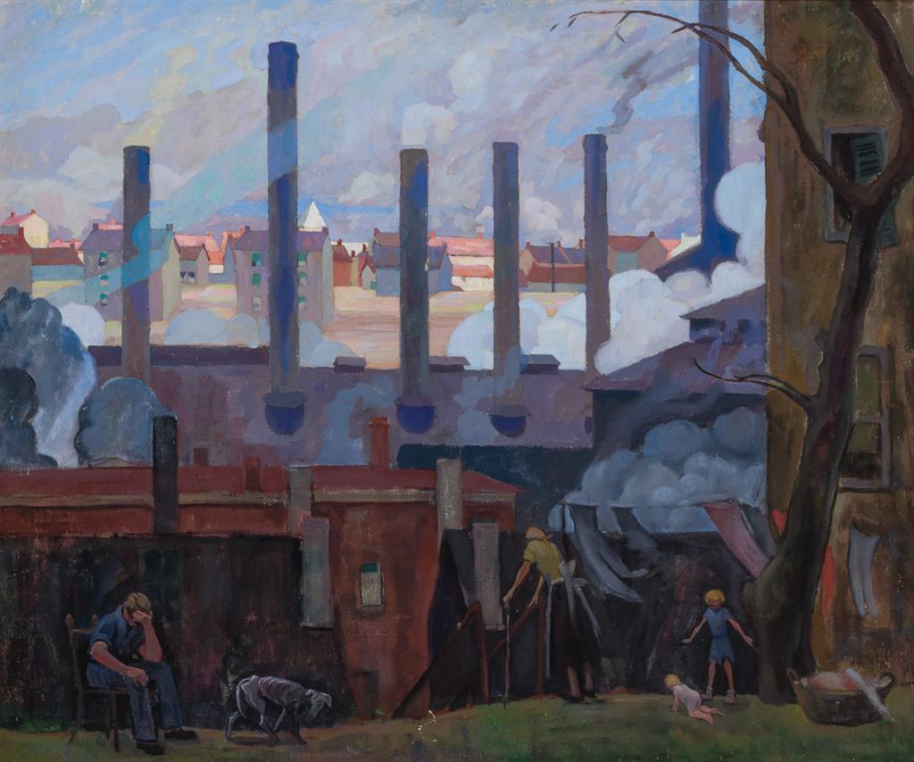 Appraisal: MILDRED MILLER American - Out of Work oil on canvas