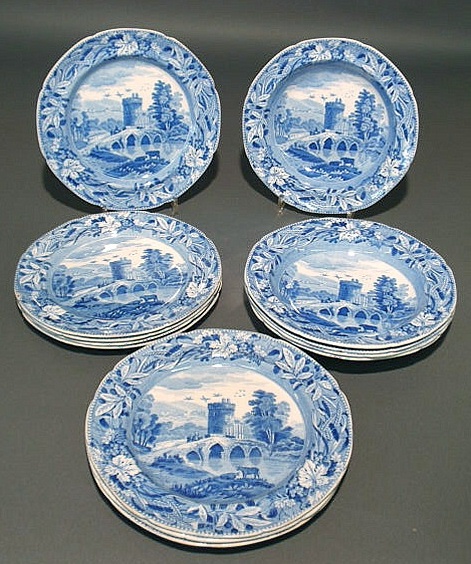 Appraisal: Set of eight Spode plates dia and five soup plates