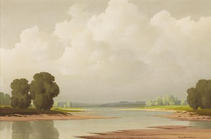 Appraisal: PIERRE DE CLAUSADE french - PAYSAGE DE LA LOIRE Signed