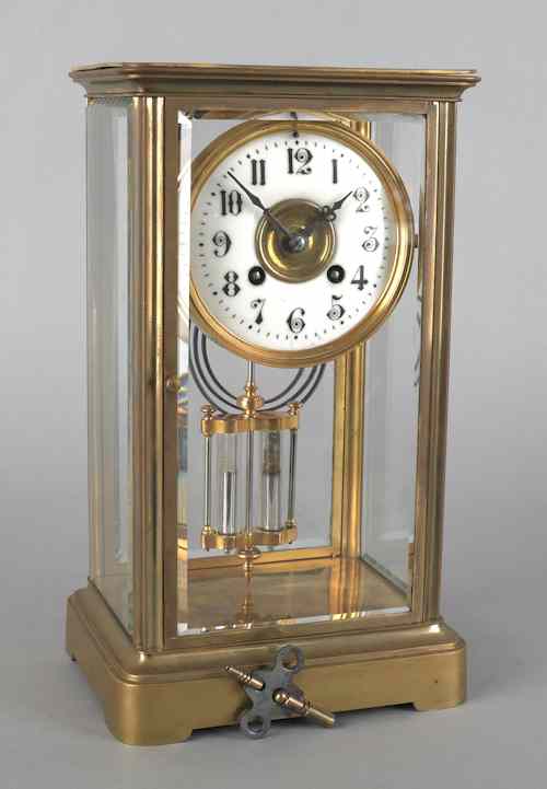 Appraisal: French crystal regulator clock late th c h