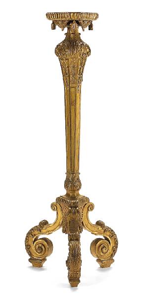 Appraisal: A Louis XIV style giltwood torch re mid th century