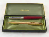 Appraisal: A rolled gold Parker ballpoint pen and a Parker fountain