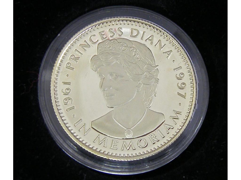 Appraisal: Republic of Liberia Princess Diana gold coin within a fitted