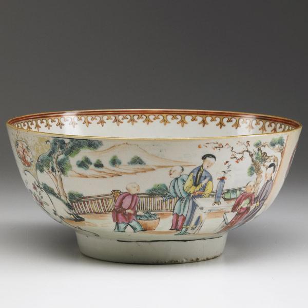 Appraisal: Chinese Export deep bowl with Mandarin design ca - x