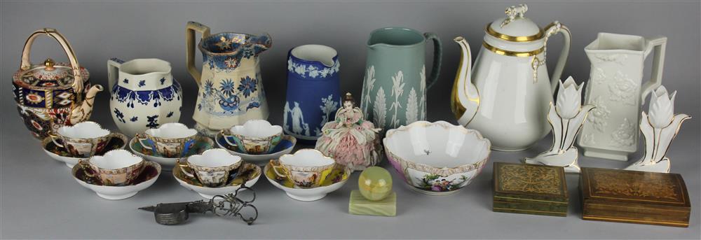 Appraisal: ASSORTMENT OF DECORATIVE ITEMS to include a Dresden bowl with