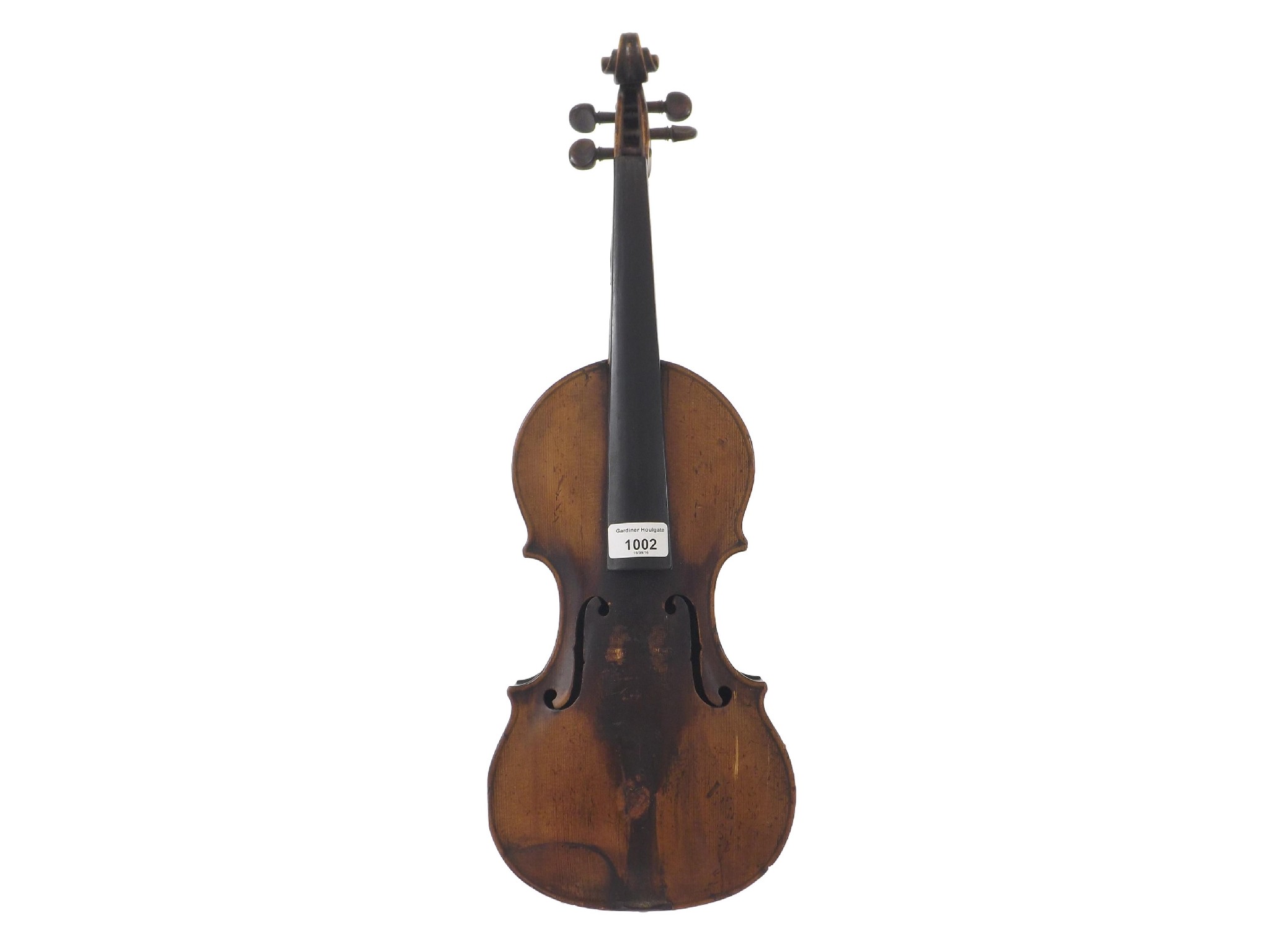 Appraisal: Old German violin indistinctly labelled cm