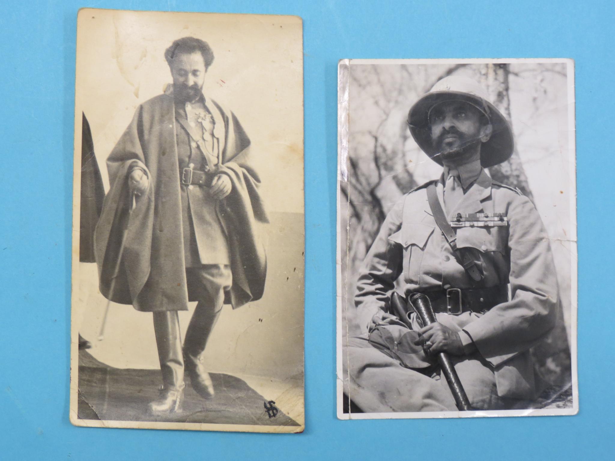 Appraisal: Haile Selassie - - four black and white photographs two