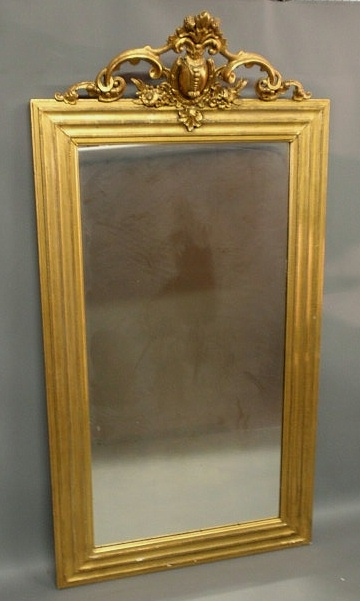 Appraisal: Gilt carved hall mirror c h x w