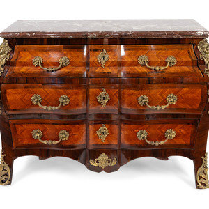 Appraisal: A Regence Style Gilt-Bronze-Mounted Kingwood and Tulipwood Commode TH CENTURY