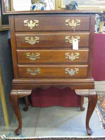 Appraisal: Silverware Chest on Stand four drawer Chippendale style '' tall