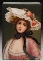 Appraisal: HAND PAINTED PORCELAIN PLAQUE SIGNED WAGNER BY HUTSCHENREUTHEUR Wonderful rectangular