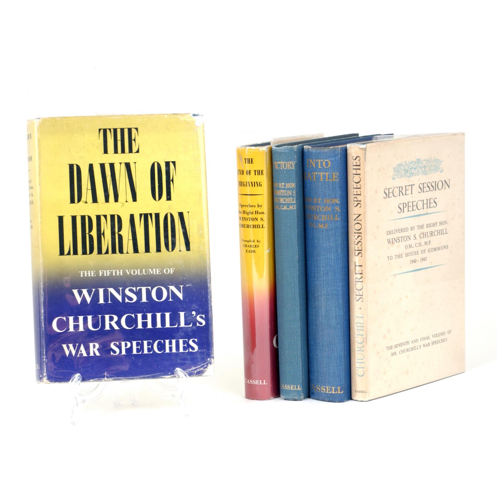 Appraisal: Five First Edition Volumes of Winston Churchill's War Speeches to