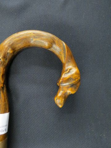 Appraisal: Figural Cane with Dog's Head by Cooper's of England