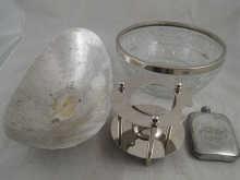 Appraisal: A mixed lot of silver plate comprising an oval fruit