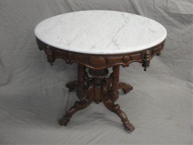 Appraisal: Victorian Marbletop Table From a Patterson NY estate Dimensions w