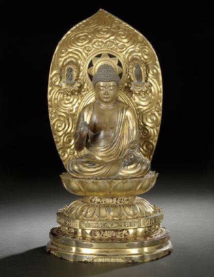 Appraisal: Fine Japanese Giltwood Statue of Buddha Edo Period - the