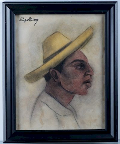 Appraisal: Diego Rivera Retrato Indigena Mixed Media Diego Rivera Mexico -