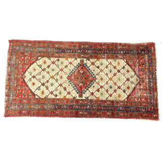 Appraisal: Semi-Antique Persian Rug Some discoloration wear to fringes and edges