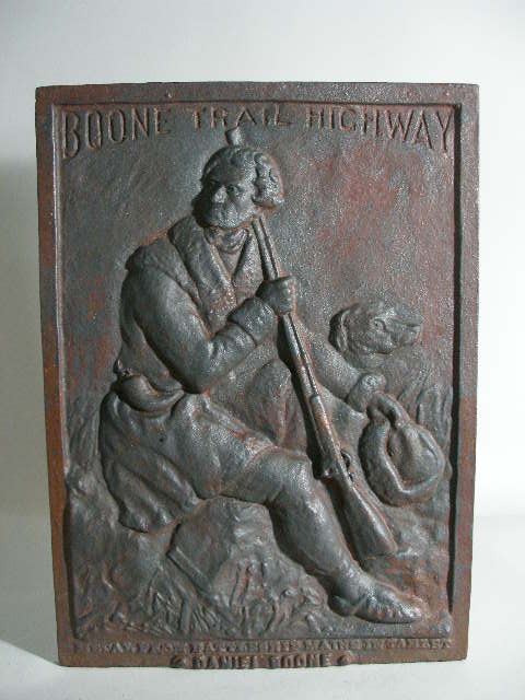 Appraisal: Vintage Daniel Boone Trail Highway Marker s- s cast iron