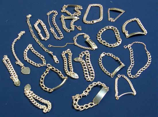 Appraisal: Twenty one silver bracelets marked ' ' or 'Sterling' oz