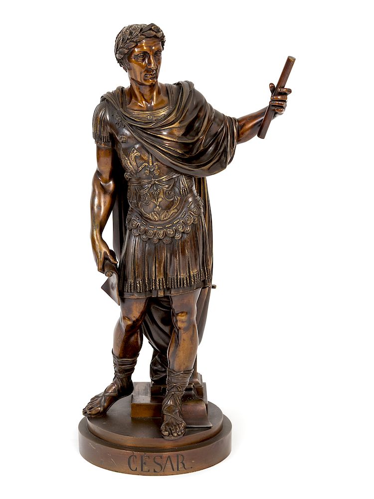 Appraisal: An Italian Patinated Bronze Figure of Caesar height inches An