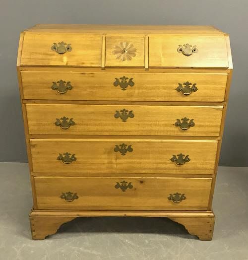 Appraisal: New England Maple Chest of Drawers New England maple chest