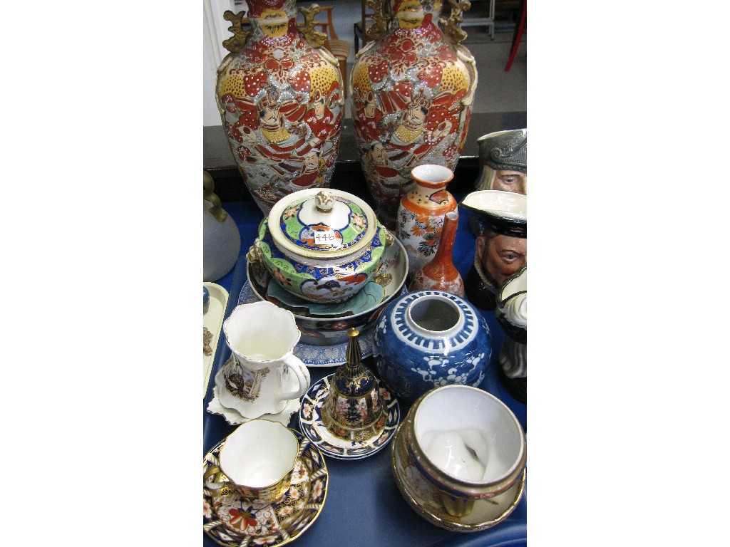 Appraisal: Tray lot of assorted ceramics- Royal Crown Derby cup and