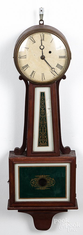 Appraisal: Mahogany banjo clock ca Mahogany banjo clock ca h Condition