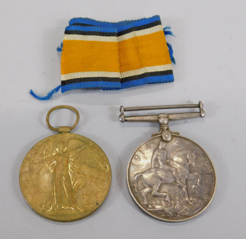 Appraisal: Two First World War medals awarded to a Private Appleby