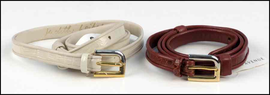 Appraisal: TWO JUDITH LEIBER BELTS Condition No Specific Condition Recorded -