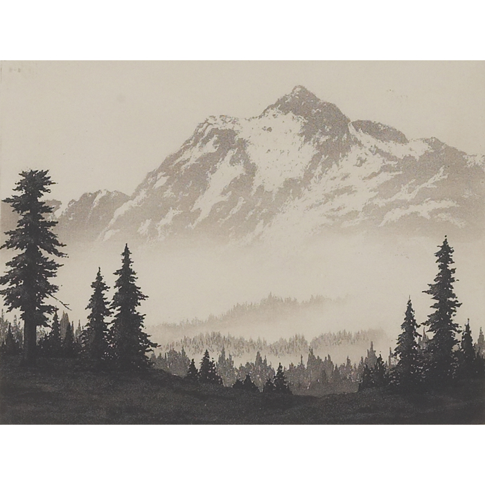 Appraisal: Harold Lukens Doolittle American - ''Mountain Serenity '' aquatint ''