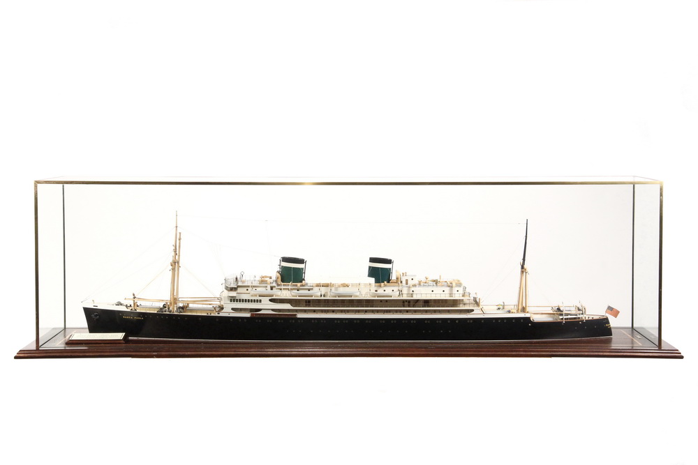 Appraisal: CASED SHIP MODEL - Builder's Waterline Model fully finished of