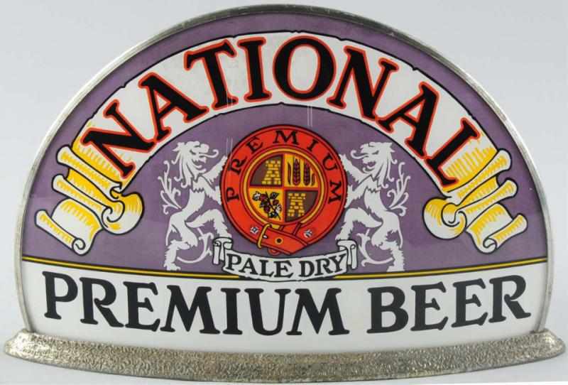 Appraisal: National Premium Beer Reverse Glass Cab Sign Light-up Gillco sign