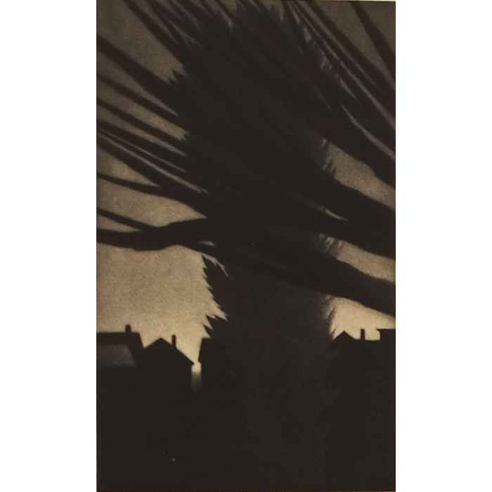 Appraisal: Robert Kipniss American b Rooftops Lakeville mezzotint x pencil signed