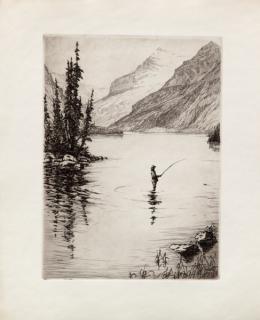 Appraisal: Hans Kleiber - Three Etchings The Lone Fisherman large plate