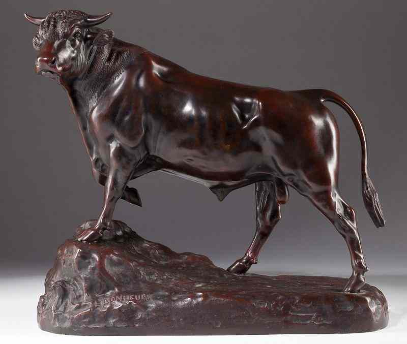 Appraisal: Isadore Bonheur French - Bronze Bullwell cast proud bull staring