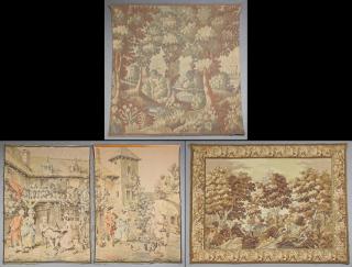 Appraisal: Group of Four French Tapestries early th c on Group