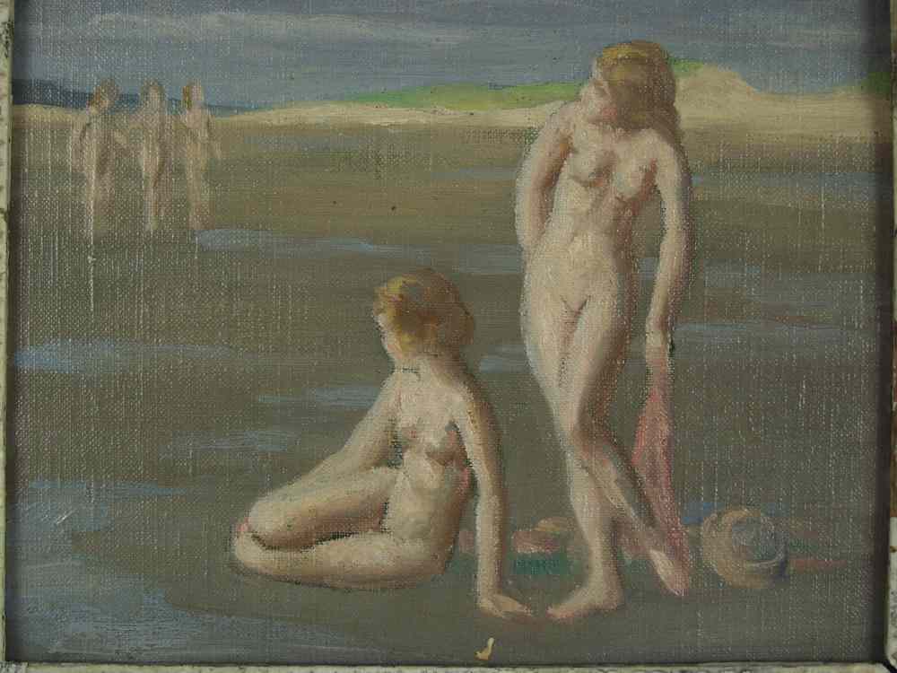 Appraisal: OOC MOUNTED ON PANEL- 'MGM Starlets' by Clarence Francis Busch