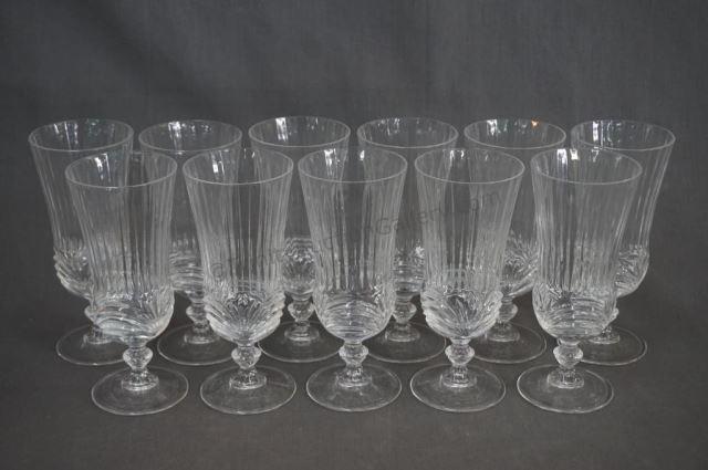 Appraisal: Drape Pattern Lead Crystal Ice Tea Glass Set Includes -