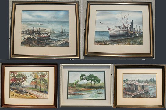 Appraisal: EVANS Dora Reed American th C pc Painting Lot to