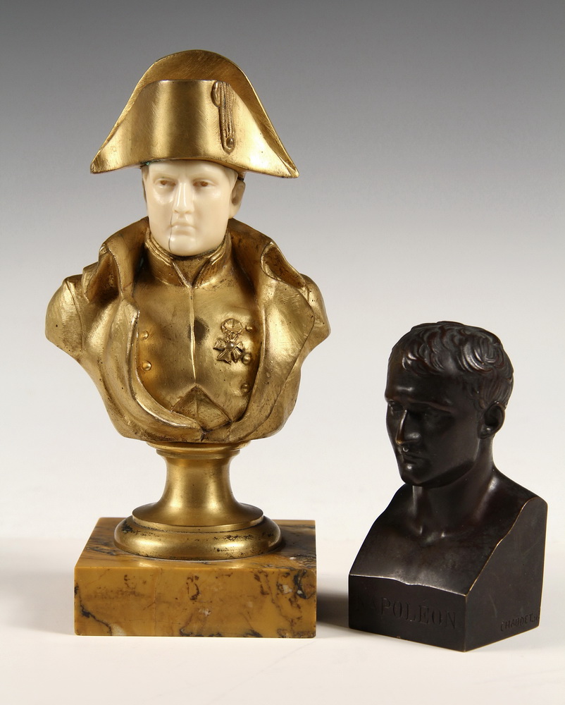 Appraisal: TH C FRENCH BRONZE BUSTS - Portraits of Napoleon Head