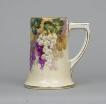 Appraisal: A Limoges Tankard circa early th Century Hand painted William