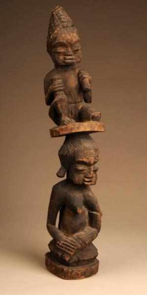 Appraisal: West African Yoruba Shrine Piece Description From Nigeria Made of